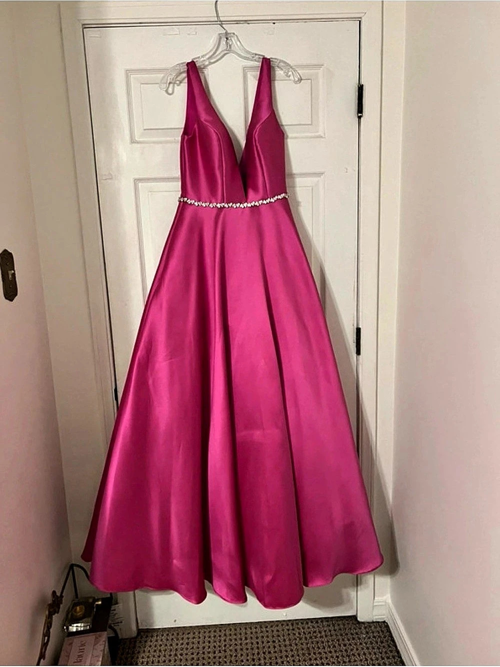 Madison James Embellished Maxi Dress Pink Size 8